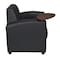 Regency Armchairs, Black Seat, 31 W 29 L 33 H, Wood, Vinyl Seat 7701NSJVBK - alternate 2